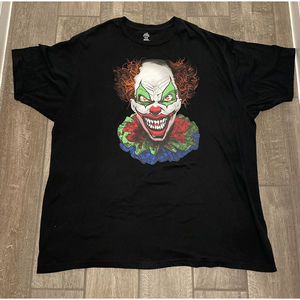 Way To Celebrate Halloween Evil Scary Killer Clown T-Shirt Black Size Mens 2XL